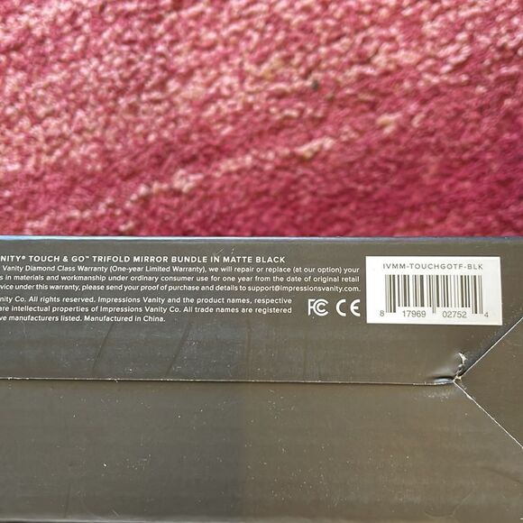 Impressions Vanity Touch and Go Trifold Mirror Bundle in Matte Black - Picture 6 of 6